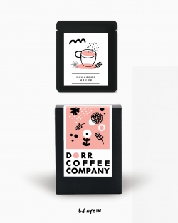도르르 커피컴퍼니 – 패키지 아트워크 (DORRR COFFEE COMPANY – Package Artwork)